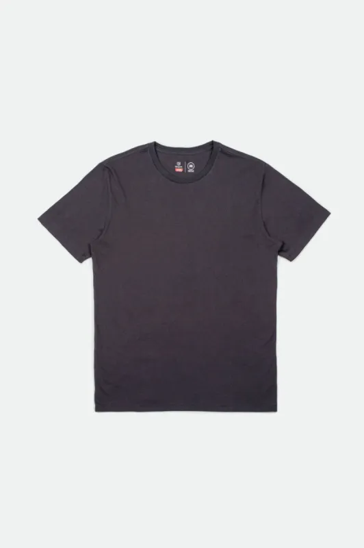 Basic S/S Premium Tee - Washed Black sold by Brixton