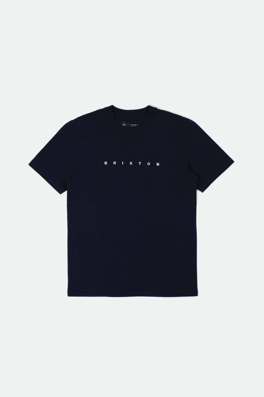 Cantor S/S Standard Tee - Navy sold by Brixton