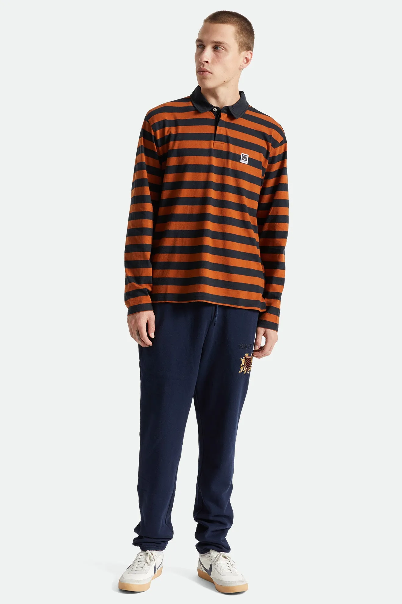 Beta Rugby L/S Knit Top - Black/Caramel sold by Brixton product image thumbnail 2