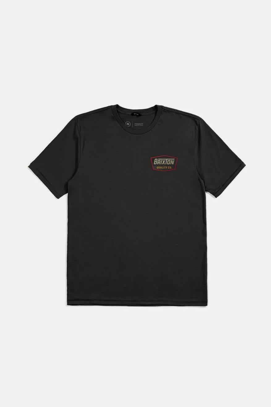 Regal S/S Standard Tee - Black/Sand sold by Brixton product image thumbnail 2