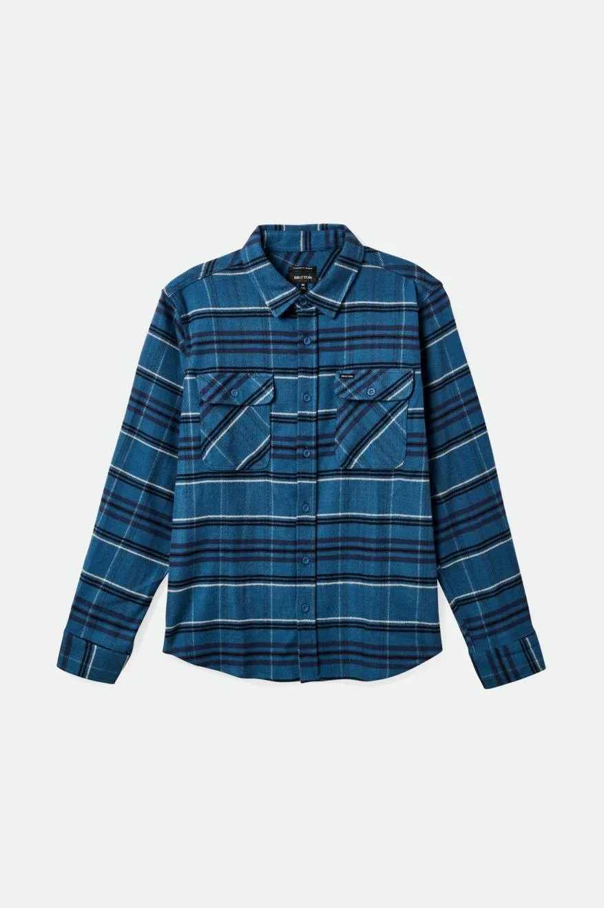 Bowery Stretch Water Resistant L/S Flannel - Ocean Blue/Washed Navy/Mineral Grey sold by Brixton product image thumbnail 2