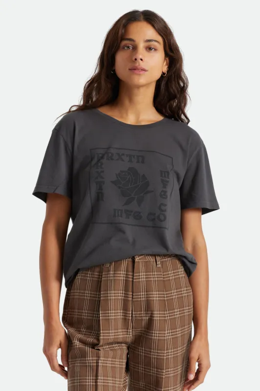 Rose Vintage Tee - Washed Black sold by Brixton