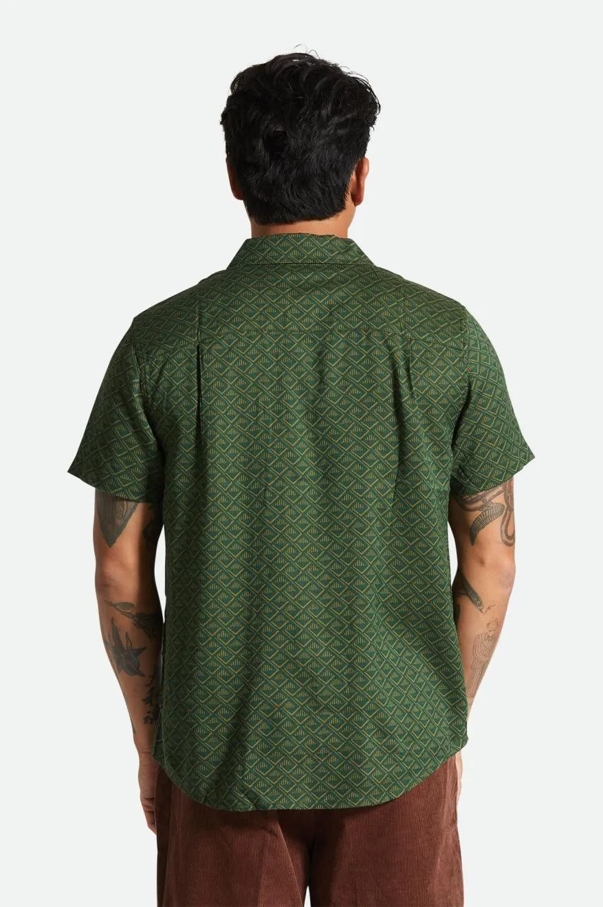 Charter Print S/S Woven Shirt - Trekking Green Tile sold by Brixton product image thumbnail 3