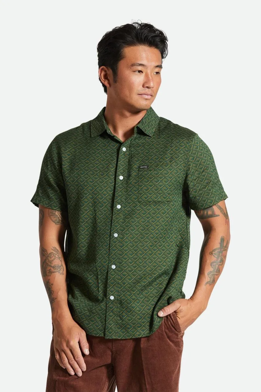 Charter Print S/S Woven Shirt - Trekking Green Tile sold by Brixton product image thumbnail 2