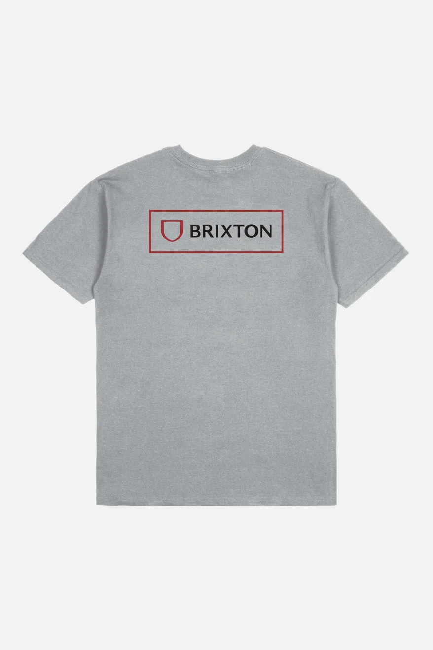 Alpha Block S/S Standard Tee - Silver sold by Brixton product image thumbnail 3