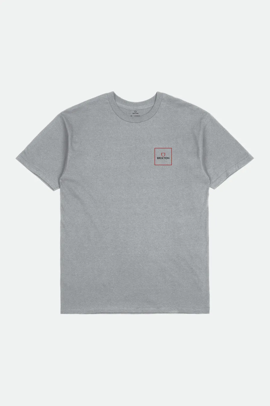 Alpha Block S/S Standard Tee - Silver sold by Brixton