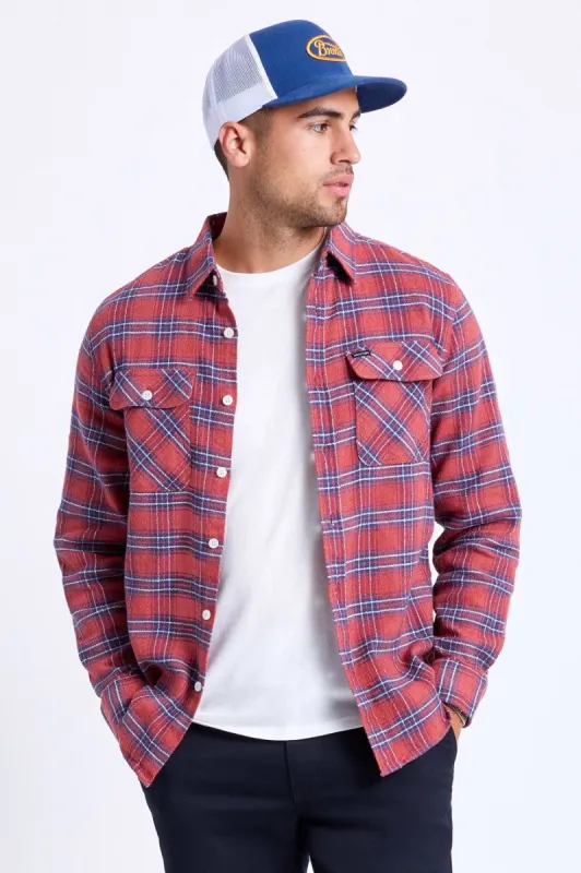 Bowery Lightweight L/S Utility Flannel - Cowhide sold by Brixton