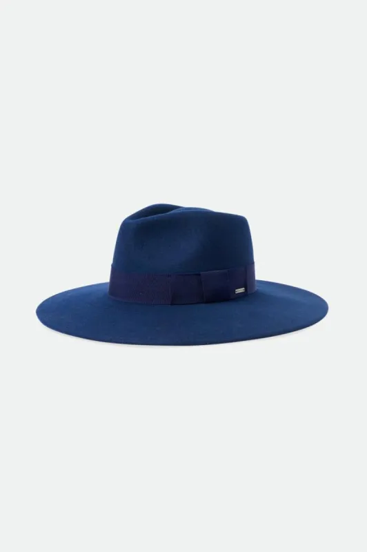 Joanna Felt Hat - Washed Navy sold by Brixton