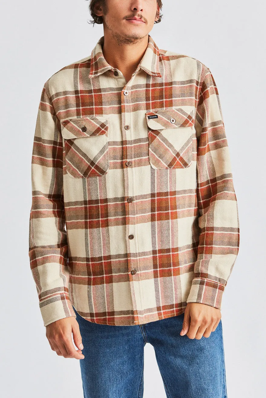 Bowery L/S Flannel - Dove sold by Brixton product image thumbnail 2