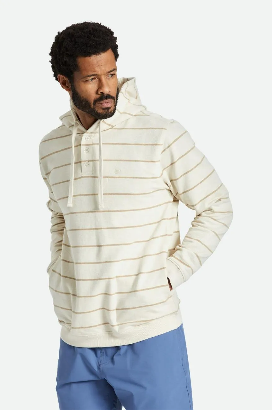 Slub French Terry Henley Hood - Whitecap/Sand sold by Brixton