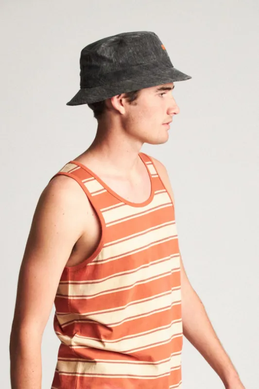 Simmons Bucket Hat - Black Acid Wash sold by Brixton