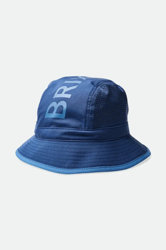 Links Utility Packable Bucket Hat - Navy sold by Brixton
