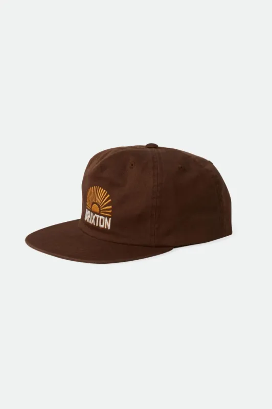 Sol HP Snapback - Brown Sol Wash made by Brixton