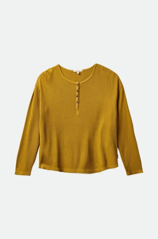 Monty L/S Henley Tee - Willow sold by Brixton