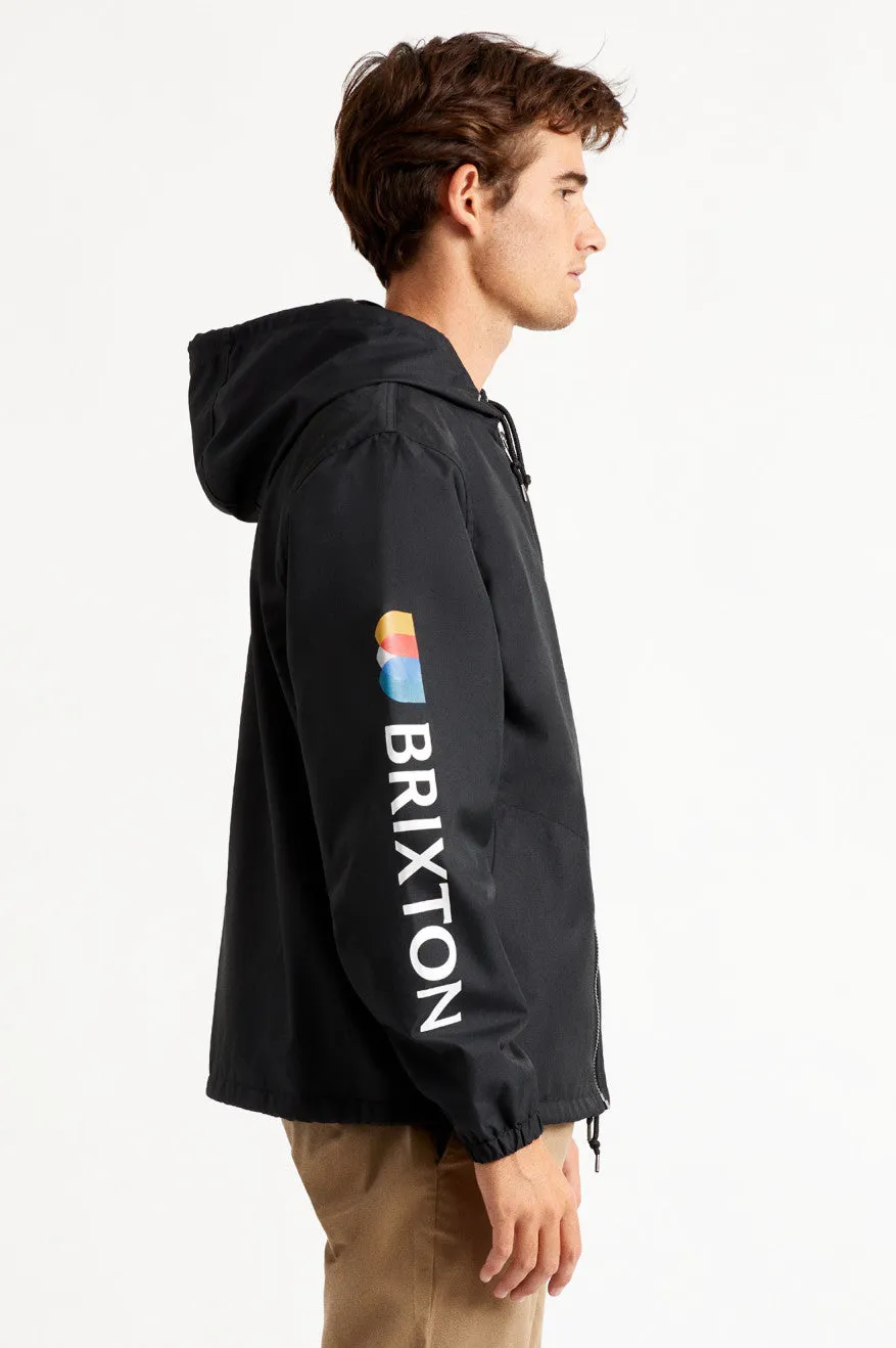 Claxton Alton Zip Hood Jacket - Black/White sold by Brixton product image thumbnail 3