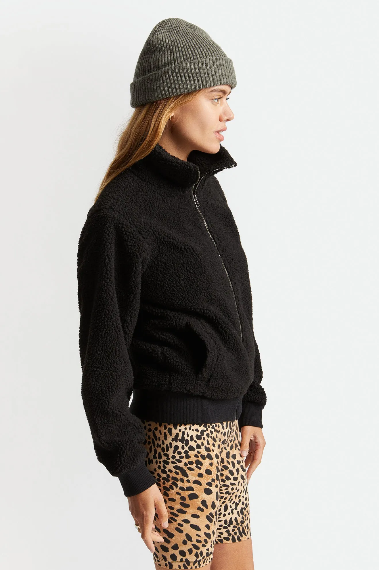 Utopia Sherpa Bomber Jacket - Black sold by Brixton product image thumbnail 3