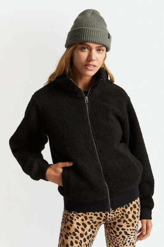 Utopia Sherpa Bomber Jacket - Black made by Brixton