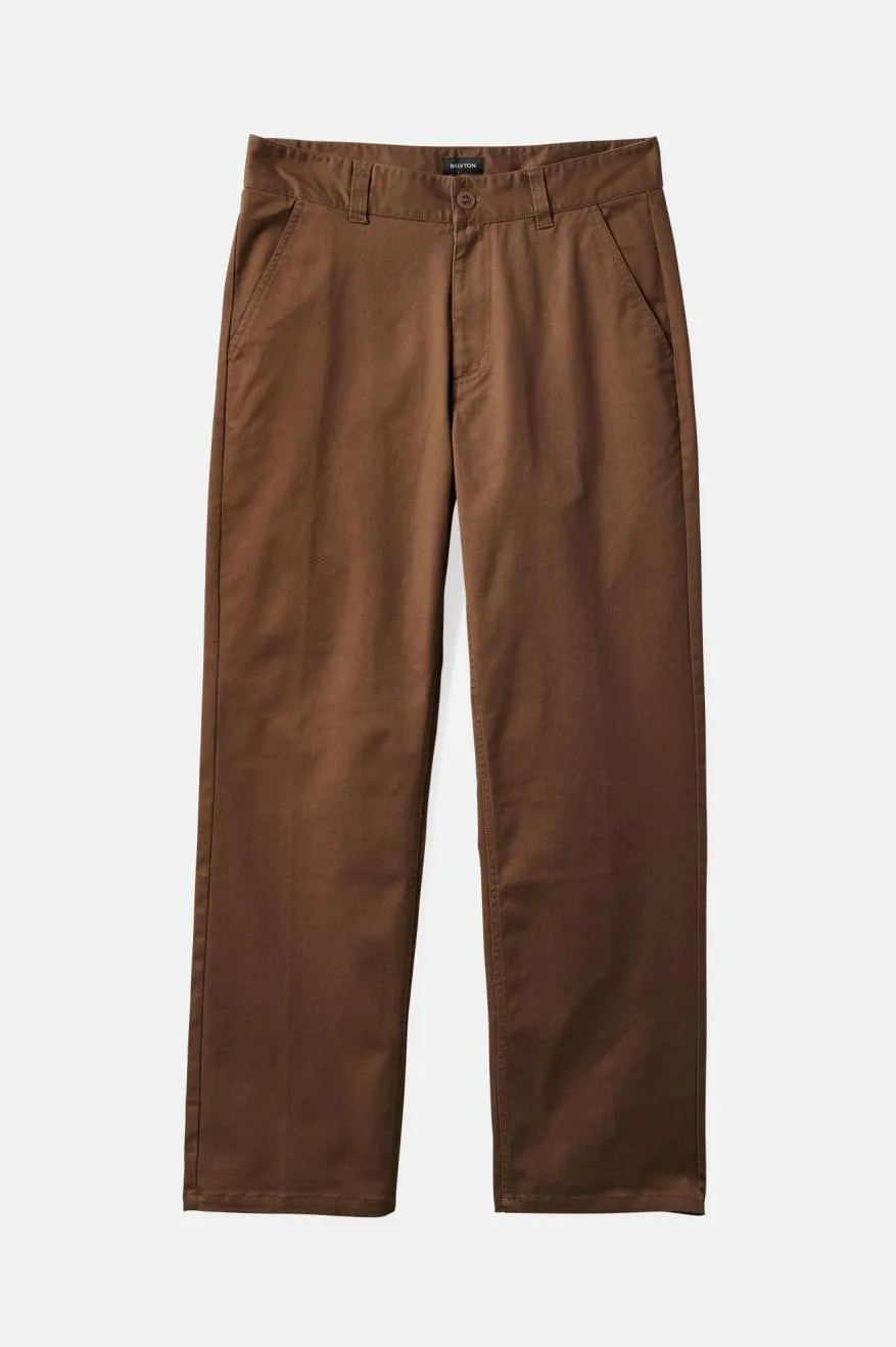 Choice Chino Relaxed Pant - Dark Earth sold by Brixton