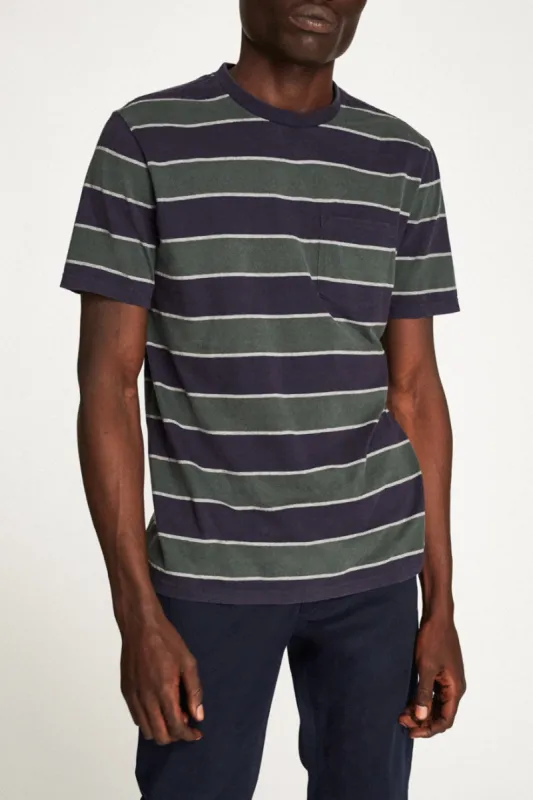 Hilt Washed S/S Pocket Tee - Pine/Navy sold by Brixton