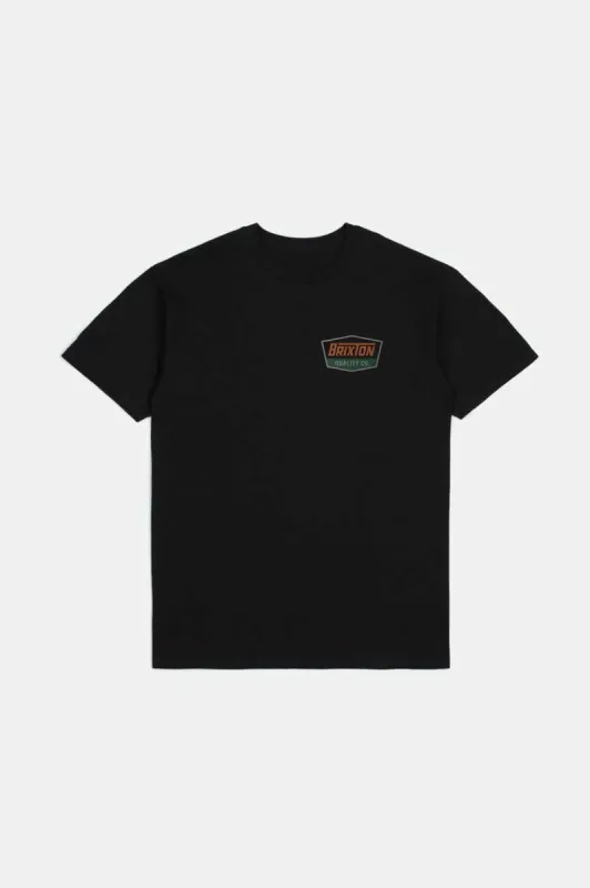 Regal S/S Standard T-Shirt - Black/Rust sold by Brixton