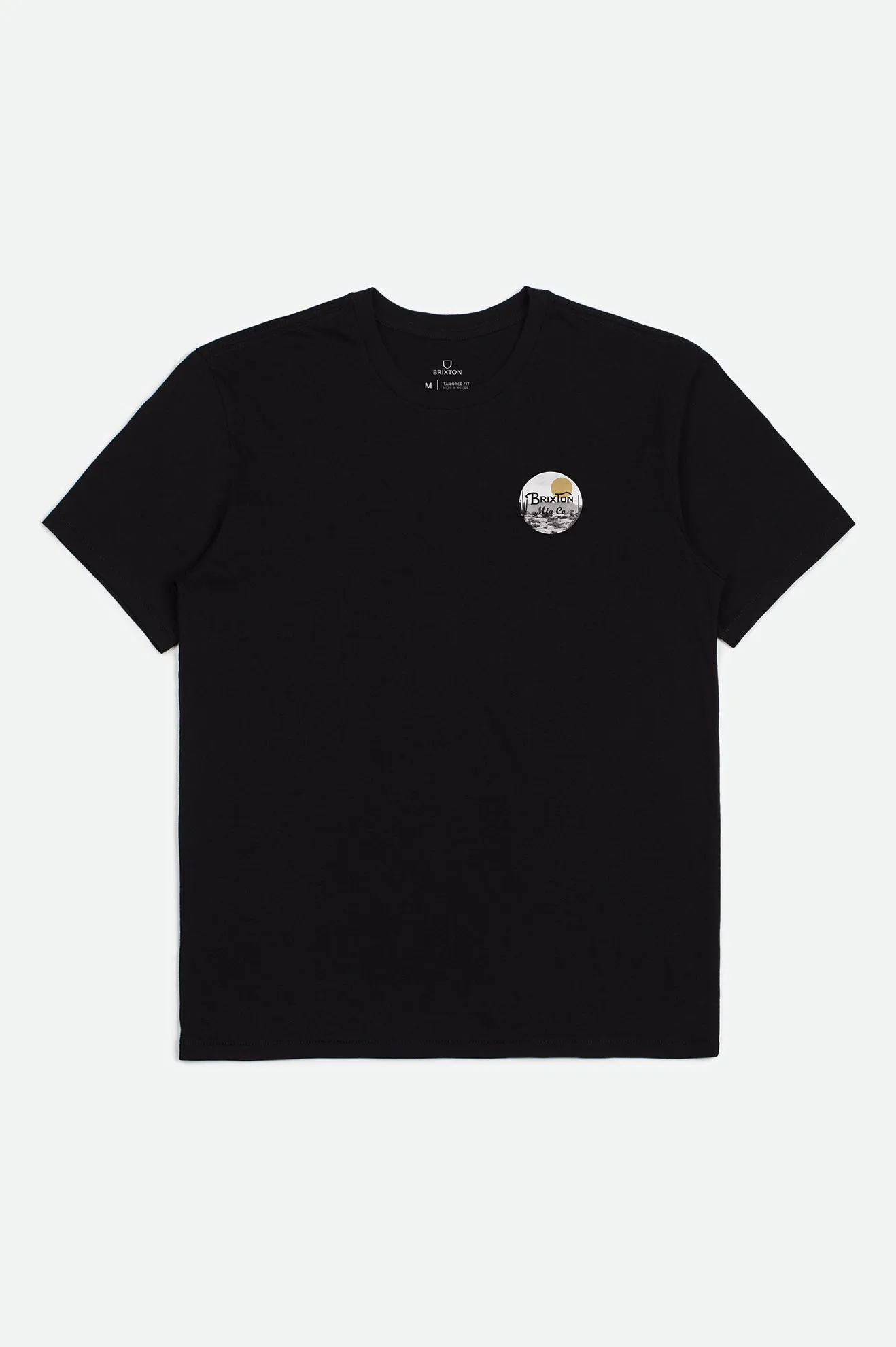 Wheeler II S/S Tailored Tee - Black/Blonde sold by Brixton