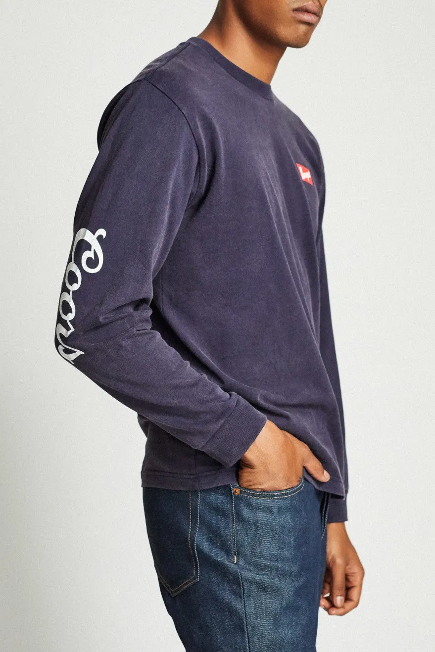 Banquet L/S Standard Tee - Navy sold by Brixton product image thumbnail 2