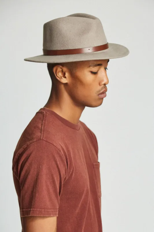 Messer Fedora - Heather Natural sold by Brixton