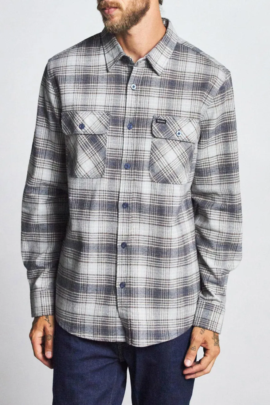 Bowery L/S Flannel - Twilight Blue sold by Brixton
