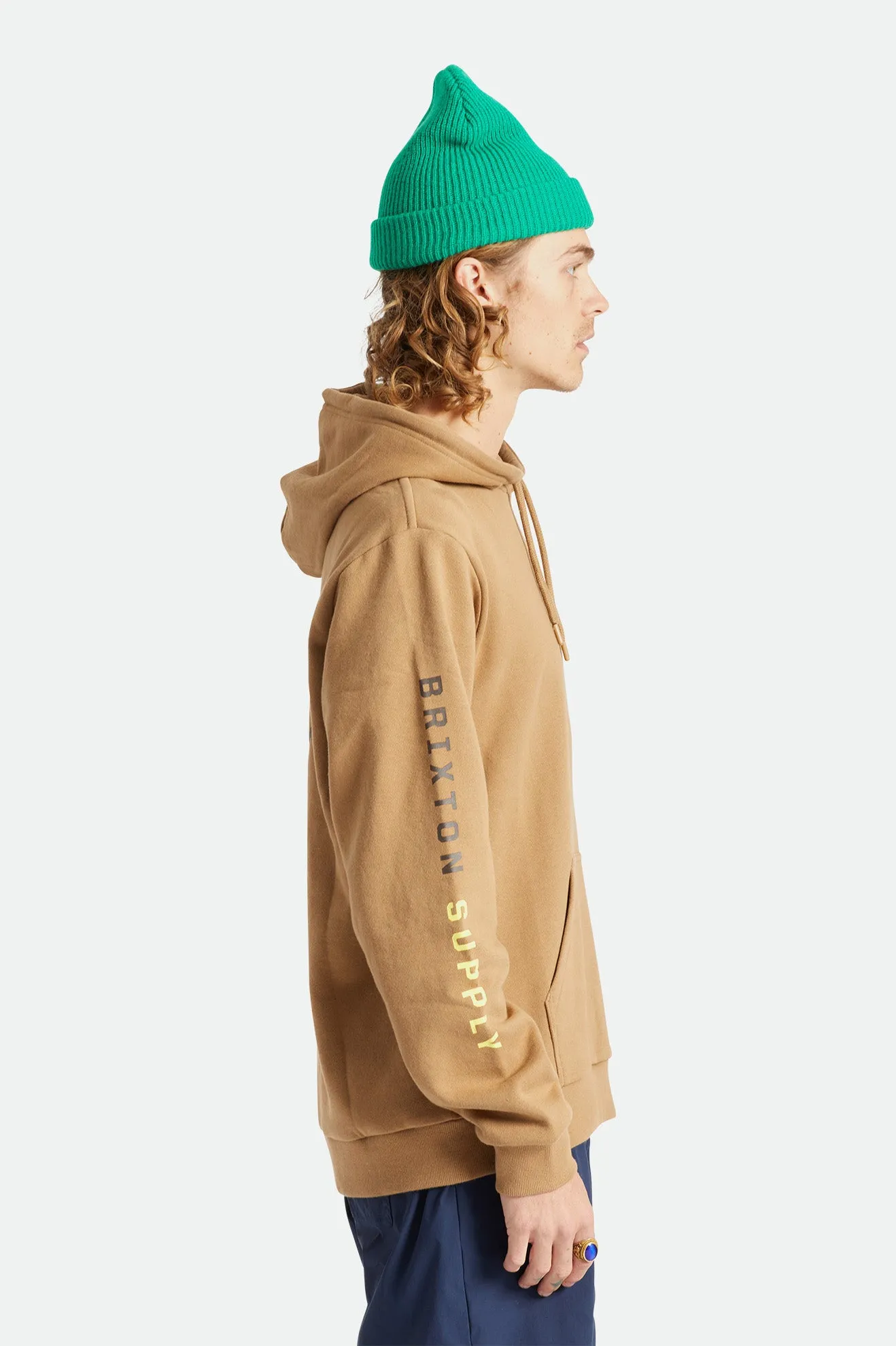 Crest Hood - Mojave/Deep Brown/Limelight sold by Brixton product image thumbnail 4
