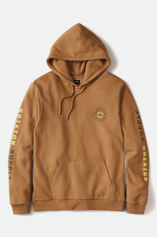 Crest Hood - Mojave/Deep Brown/Limelight sold by Brixton