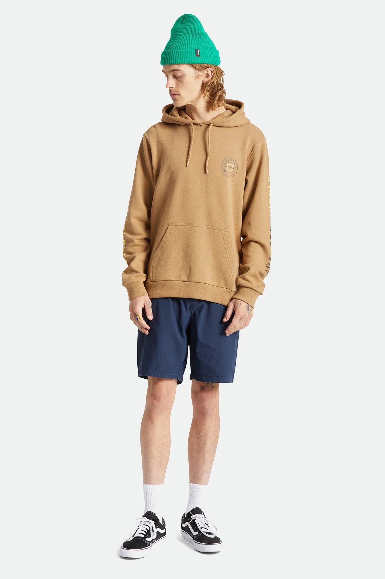 Crest Hood - Mojave/Deep Brown/Limelight sold by Brixton product image thumbnail 3