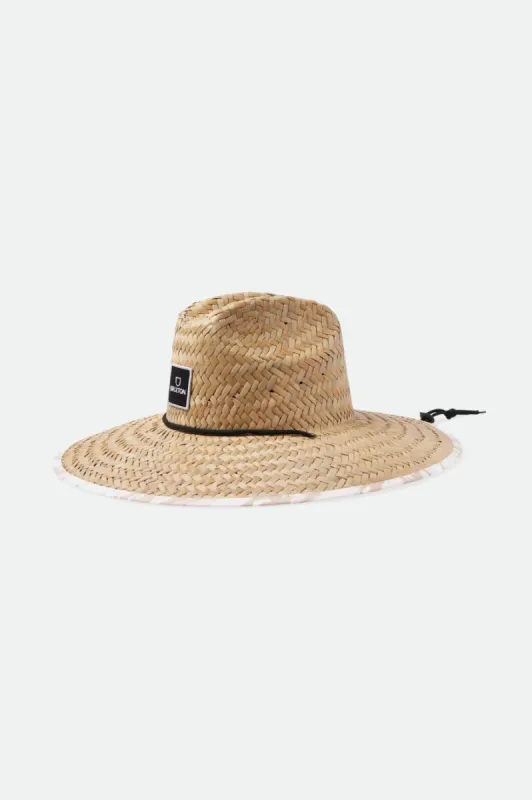 Alpha Square Lifeguard Hat - Toffee/Off White sold by Brixton