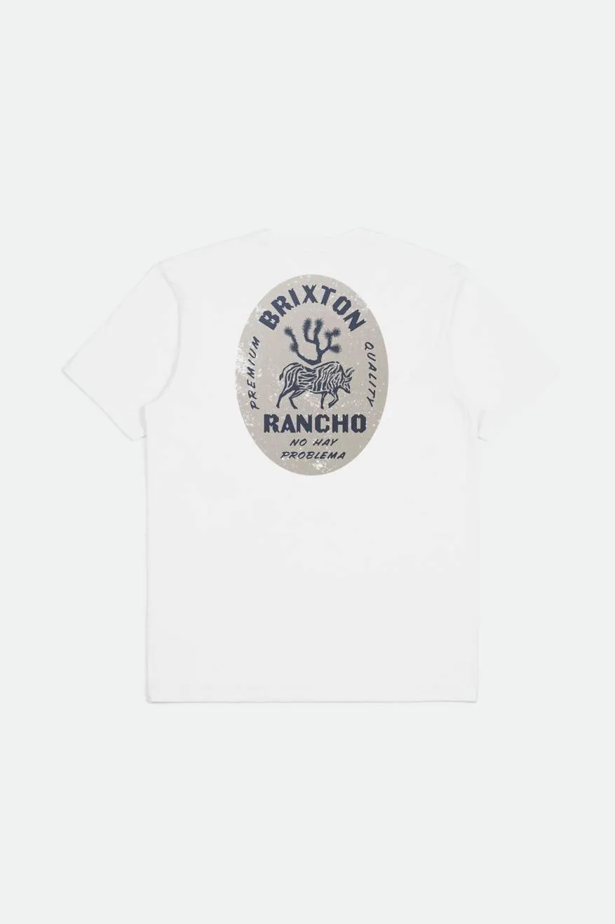 Rancho S/S Tailored Tee - White sold by Brixton product image thumbnail 2