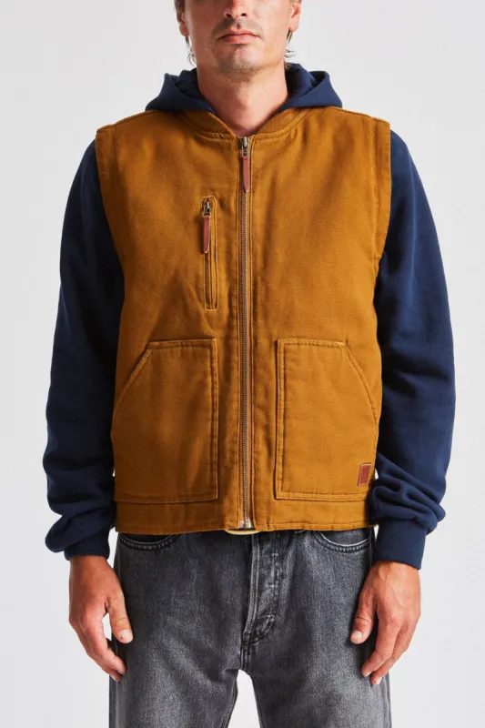 Abraham Convertible Jacket - Copper/Navy sold by Brixton