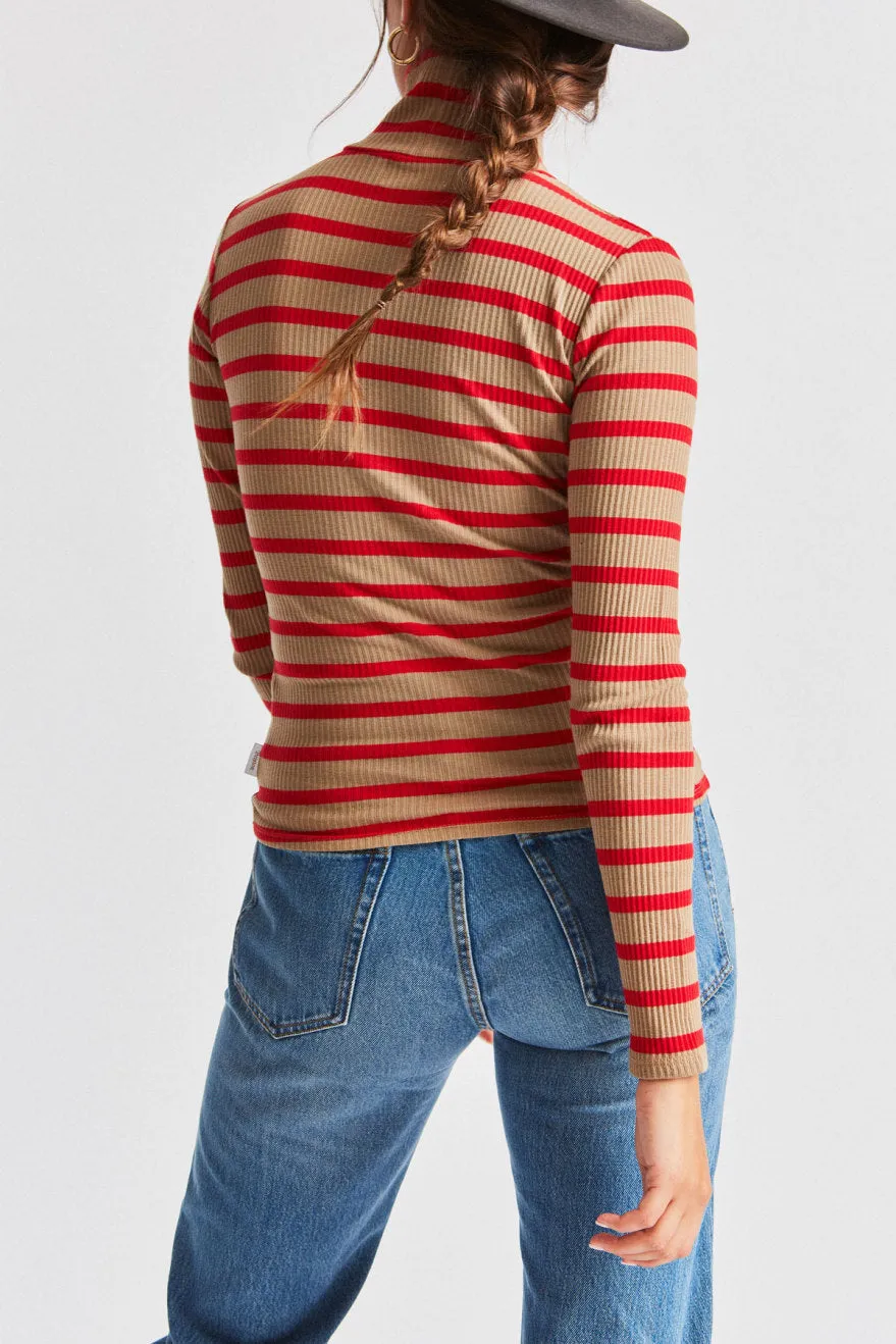 Ashley L/S Turtleneck - Khaki sold by Brixton product image thumbnail 4