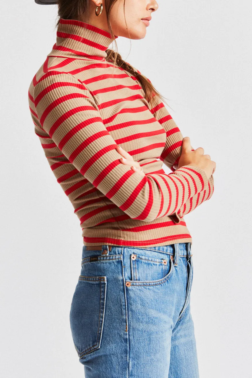 Ashley L/S Turtleneck - Khaki sold by Brixton product image thumbnail 2