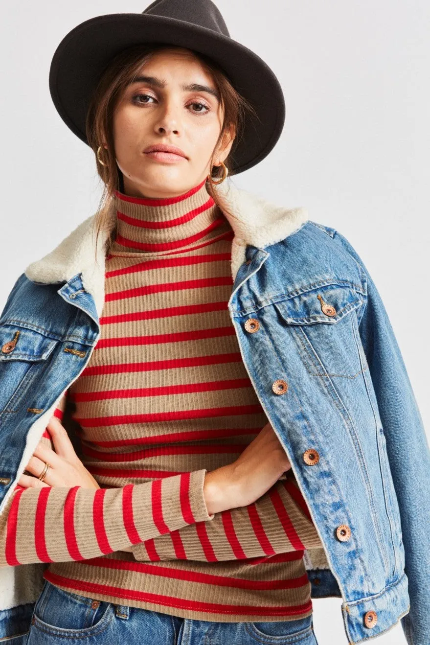 Ashley L/S Turtleneck - Khaki sold by Brixton product image thumbnail 5