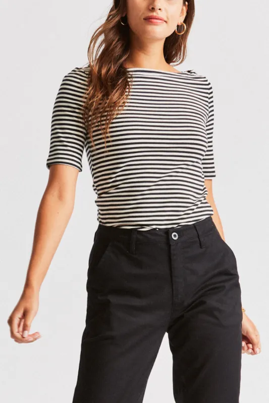 Hawthorne 1/2 Sleeve Knit - Black sold by Brixton