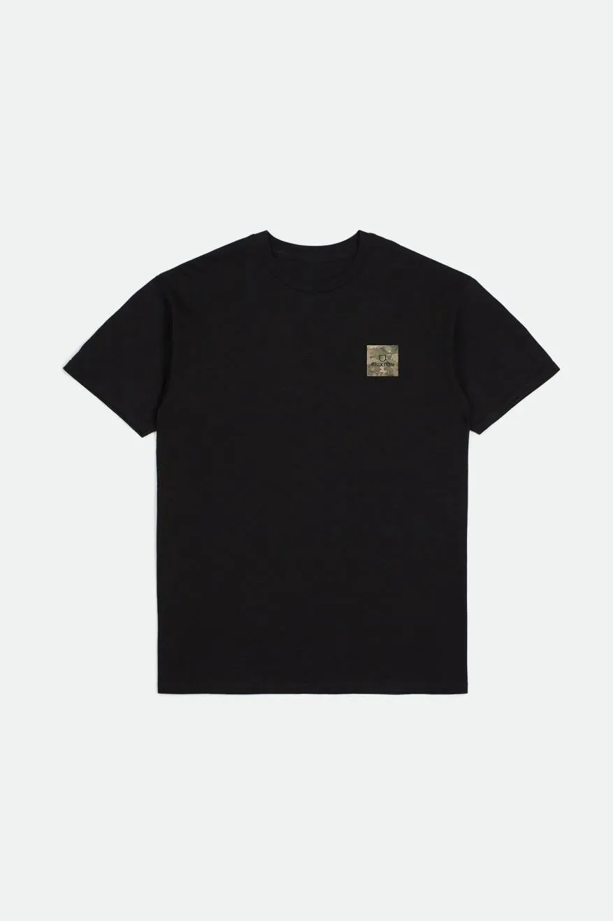 Alpha Square S/S Standard Tee - Black/Leaf Camo sold by Brixton product image thumbnail 2