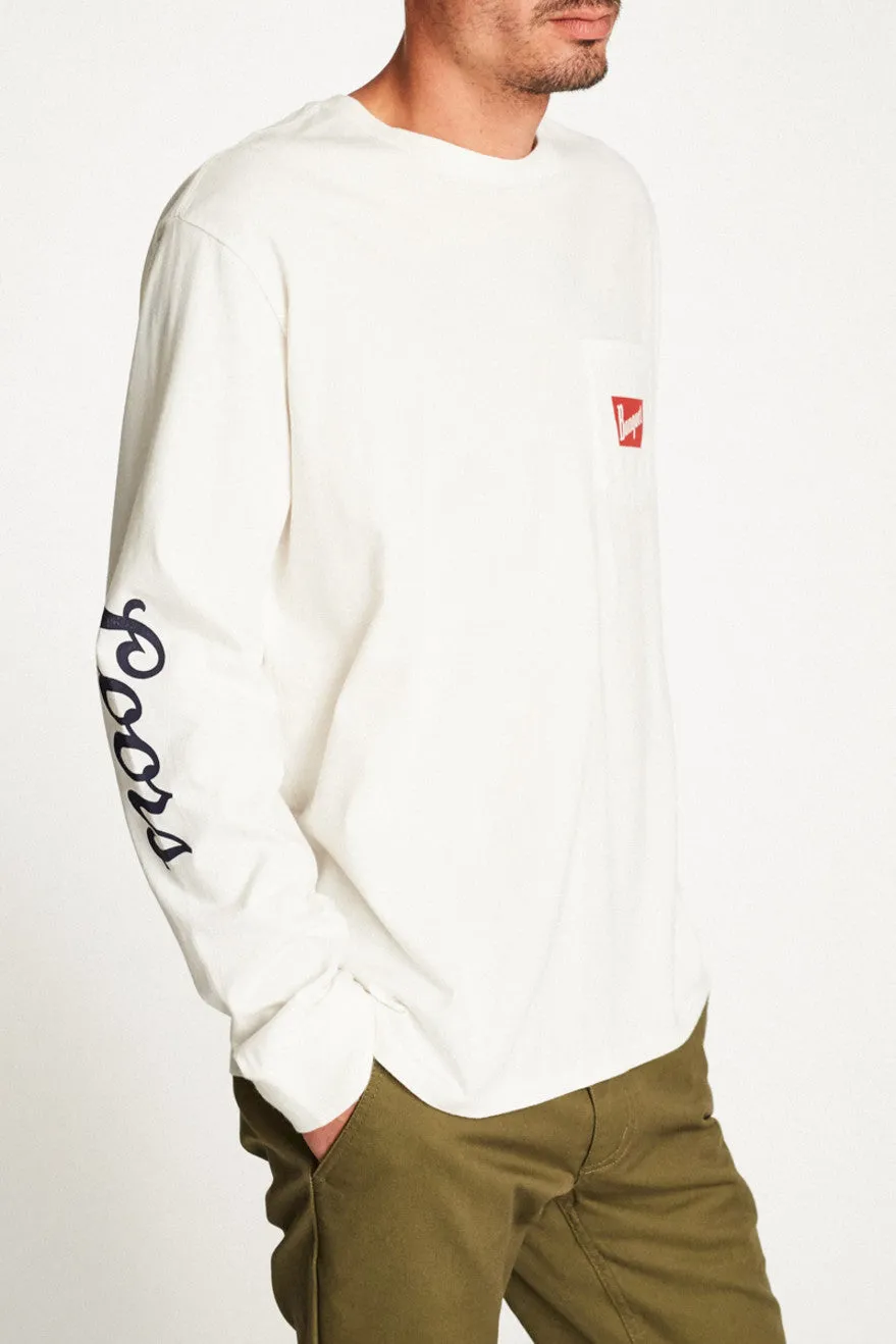Banquet L/S Premium Tee - Off White sold by Brixton product image thumbnail 2