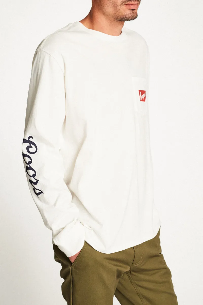 Banquet L/S Premium Tee - Off White sold by Brixton product image thumbnail 4