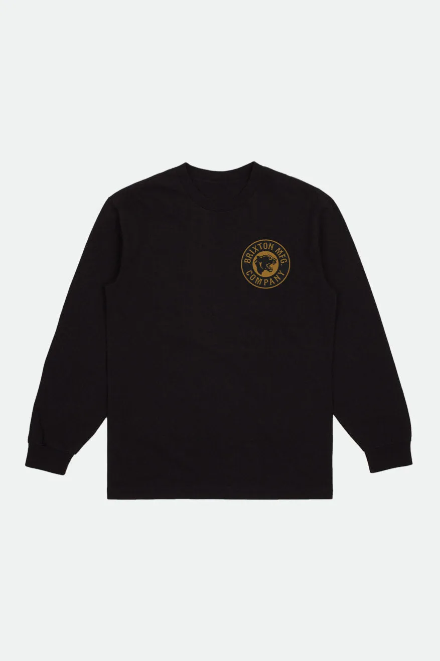 Boys Forte L/S Standard Tee - Black sold by Brixton