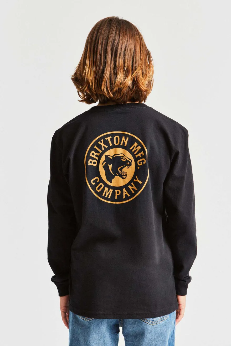 Boys Forte L/S Standard Tee - Black sold by Brixton product image thumbnail 3