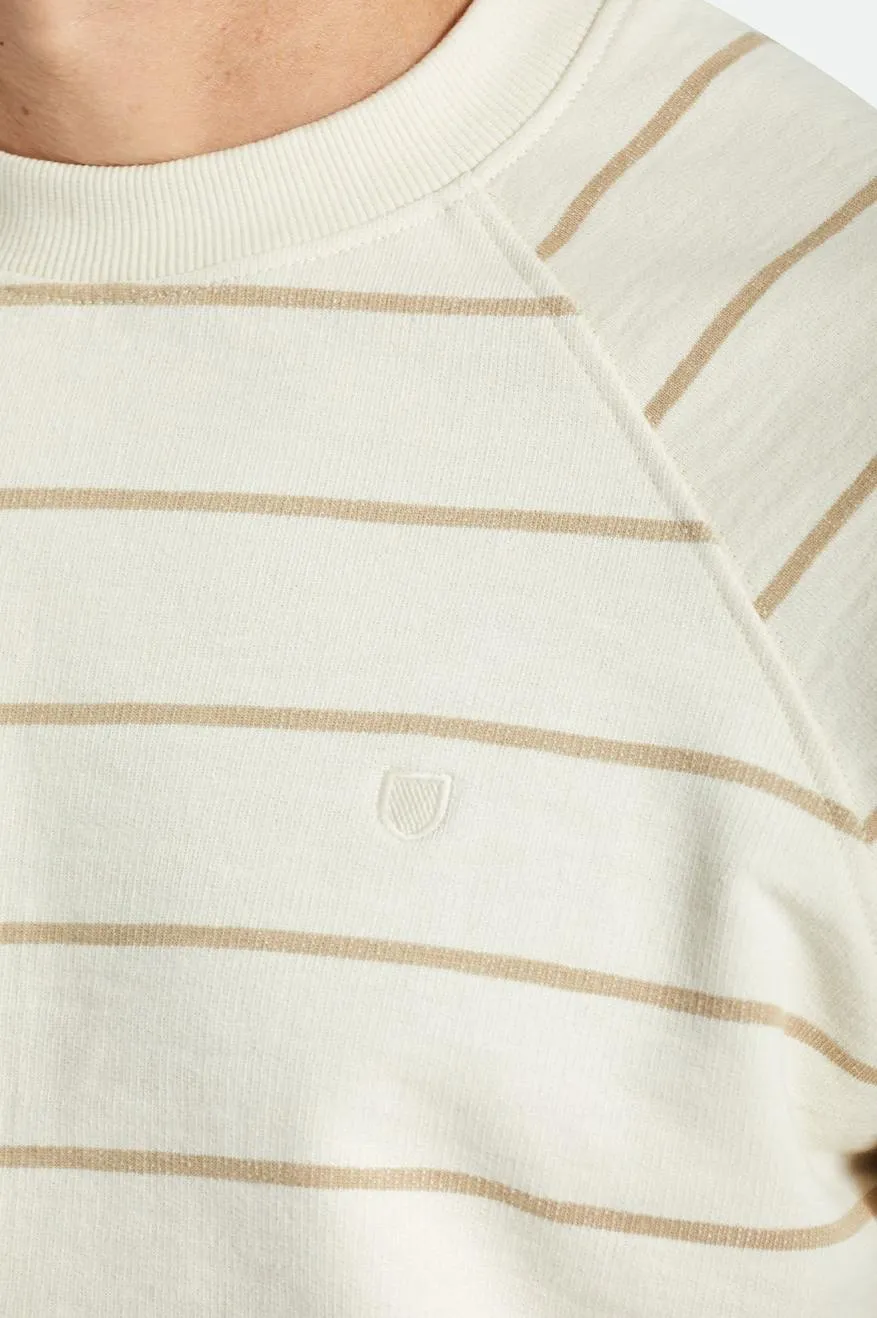 Slub French Terry Crew - Whitecap/Sand sold by Brixton product image thumbnail 4