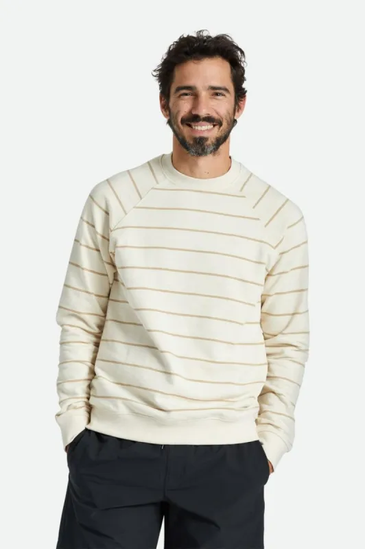 Slub French Terry Crew - Whitecap/Sand sold by Brixton