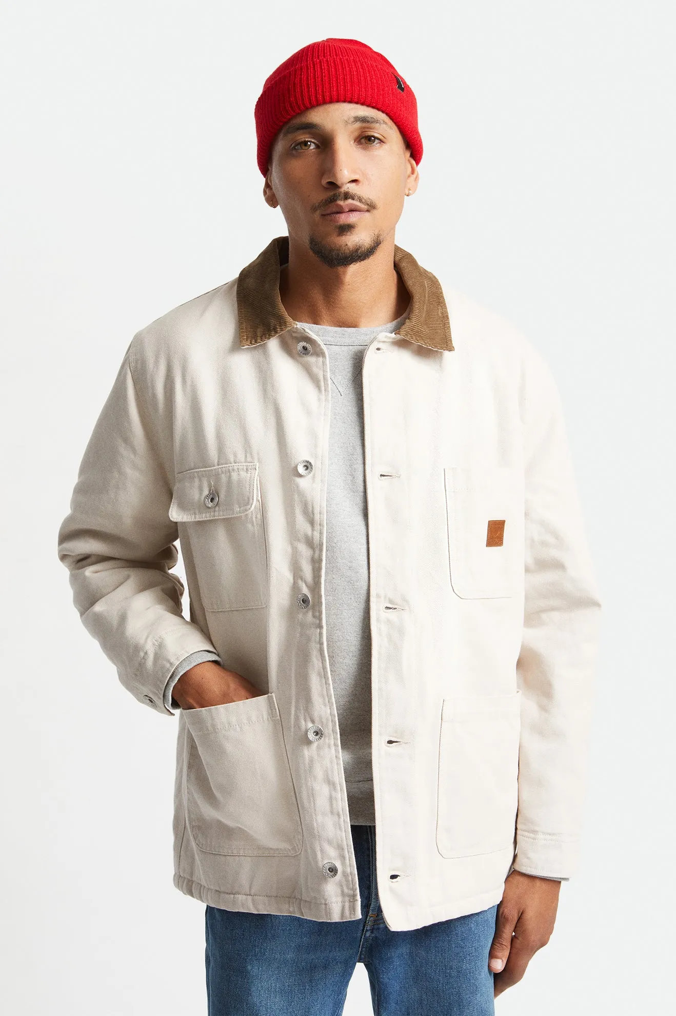 Union Survey Reserve Chore Coat - Beige sold by Brixton