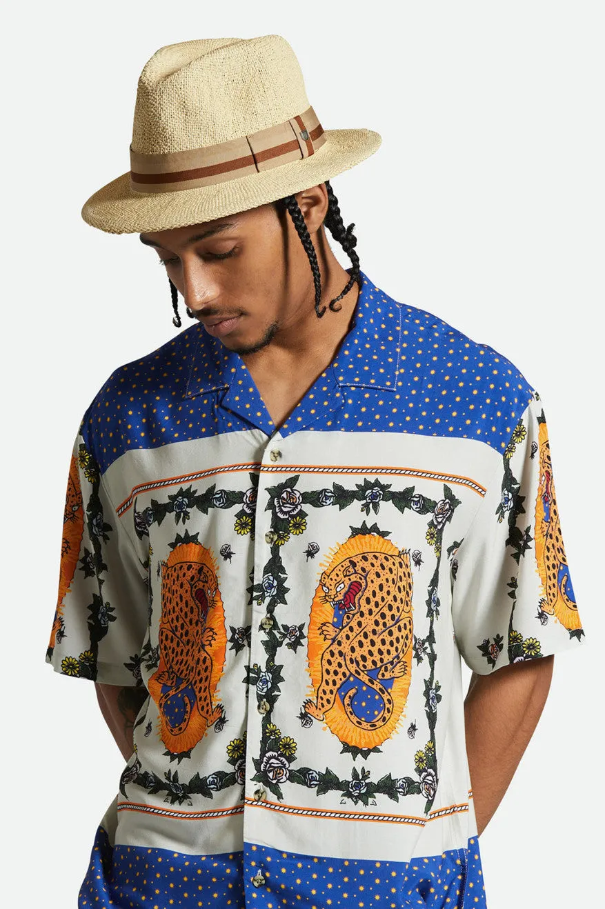 Roma Straw Fedora - Natural sold by Brixton product image thumbnail 4