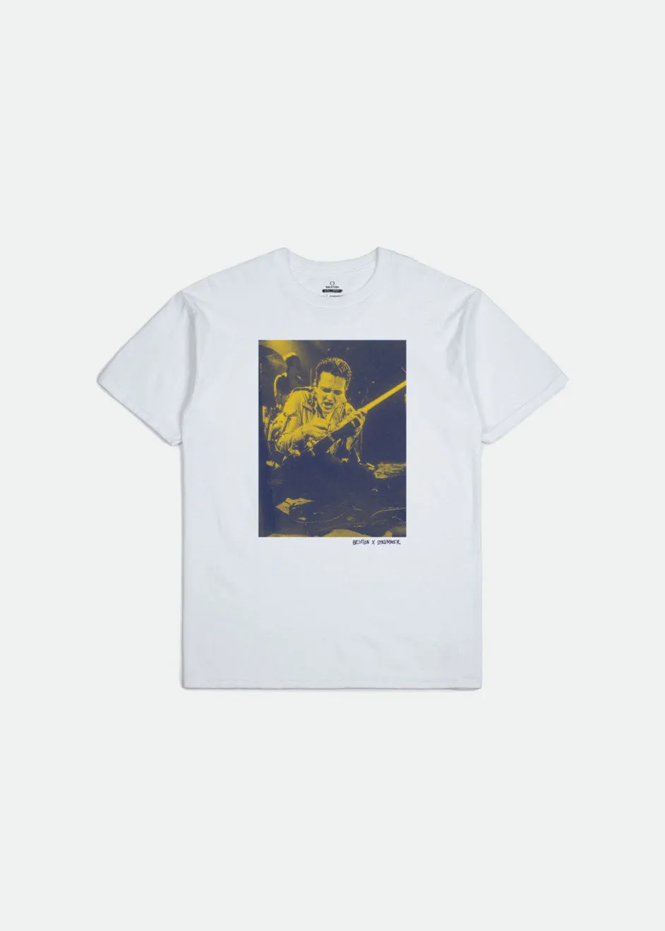 Strummer Stage S/S Standard Tee - White sold by Brixton