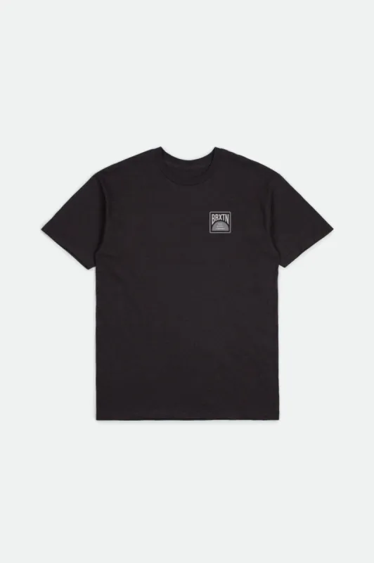 Pivot S/S Standard Tee - Washed Black sold by Brixton