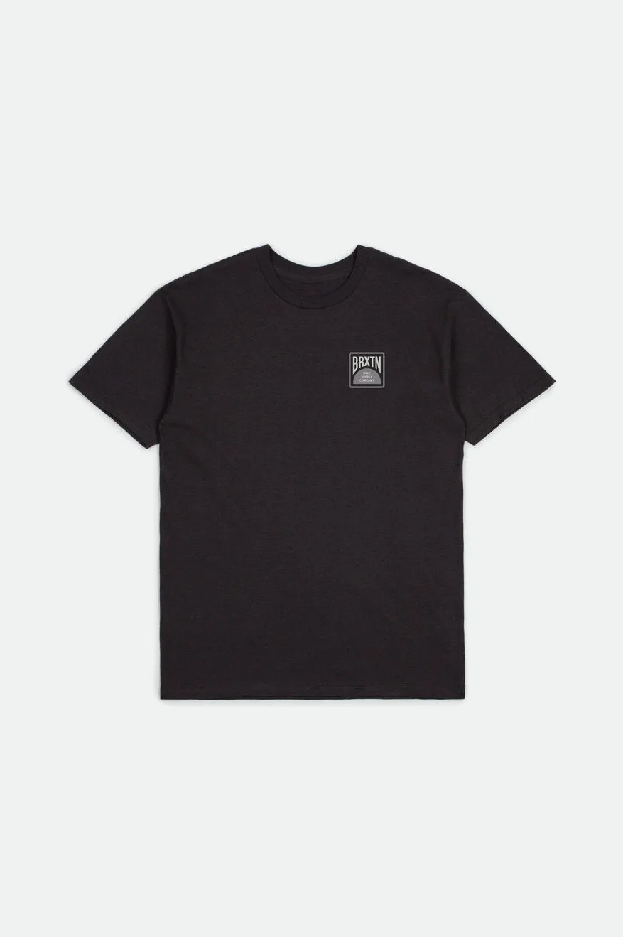 Pivot S/S Standard Tee - Washed Black sold by Brixton